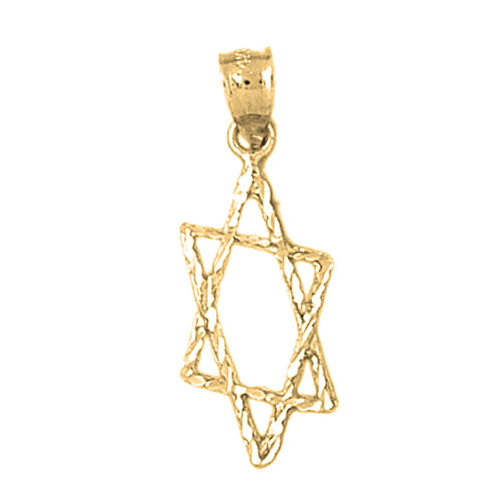 14K or 18K Gold Star of David Pendant