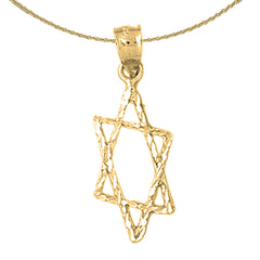 Colgante Estrella de David de Oro de 14K o 18K