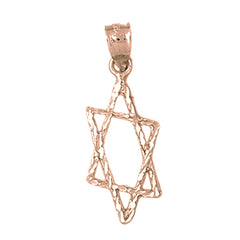 14K or 18K Gold Star of David Pendant