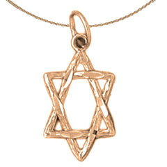 14K or 18K Gold Star of David Pendant