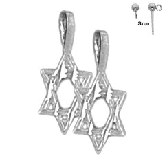 Pendientes Estrella de David de Oro de 14K o 18K