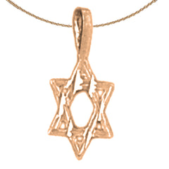 Colgante Estrella de David de Oro de 14K o 18K