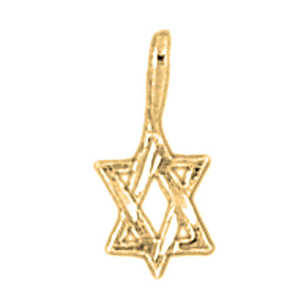 14K or 18K Gold Star of David Pendant