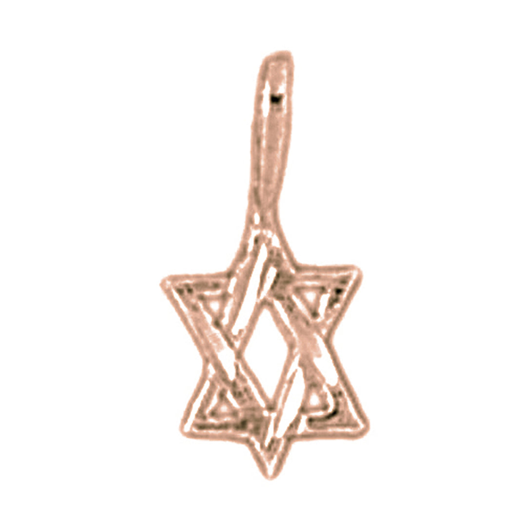 14K or 18K Gold Star of David Pendant