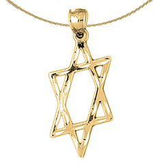 14K or 18K Gold Star of David Pendant