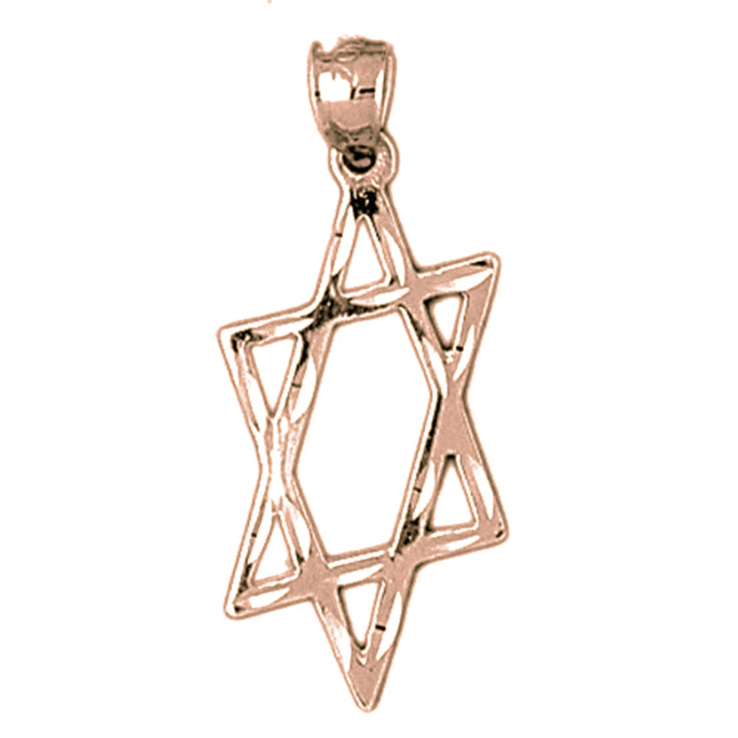 14K or 18K Gold Star of David Pendant