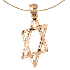 14K or 18K Gold Star of David Pendant