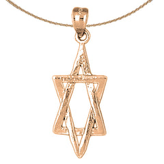 Colgante Estrella de David de Oro de 14K o 18K