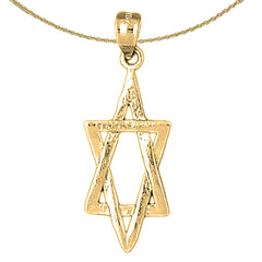 Colgante Estrella de David de Oro de 14K o 18K