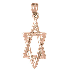 14K or 18K Gold Star of David Pendant