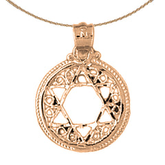 14K or 18K Gold Star of David Pendant
