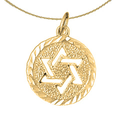 Colgante Estrella de David de Oro de 14K o 18K