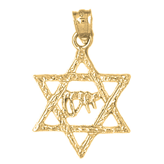 14K or 18K Gold Star of David Pendant