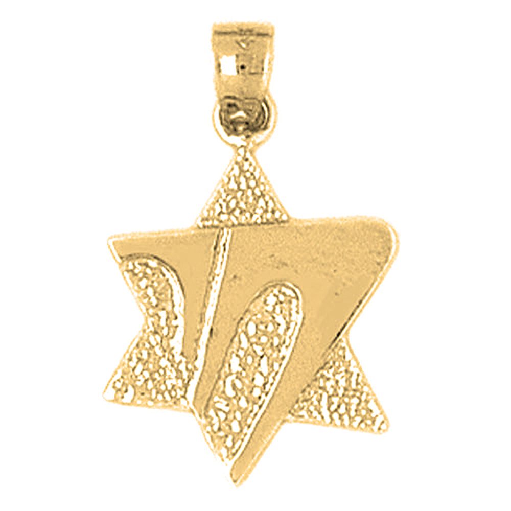 14K or 18K Gold Star of David Pendant