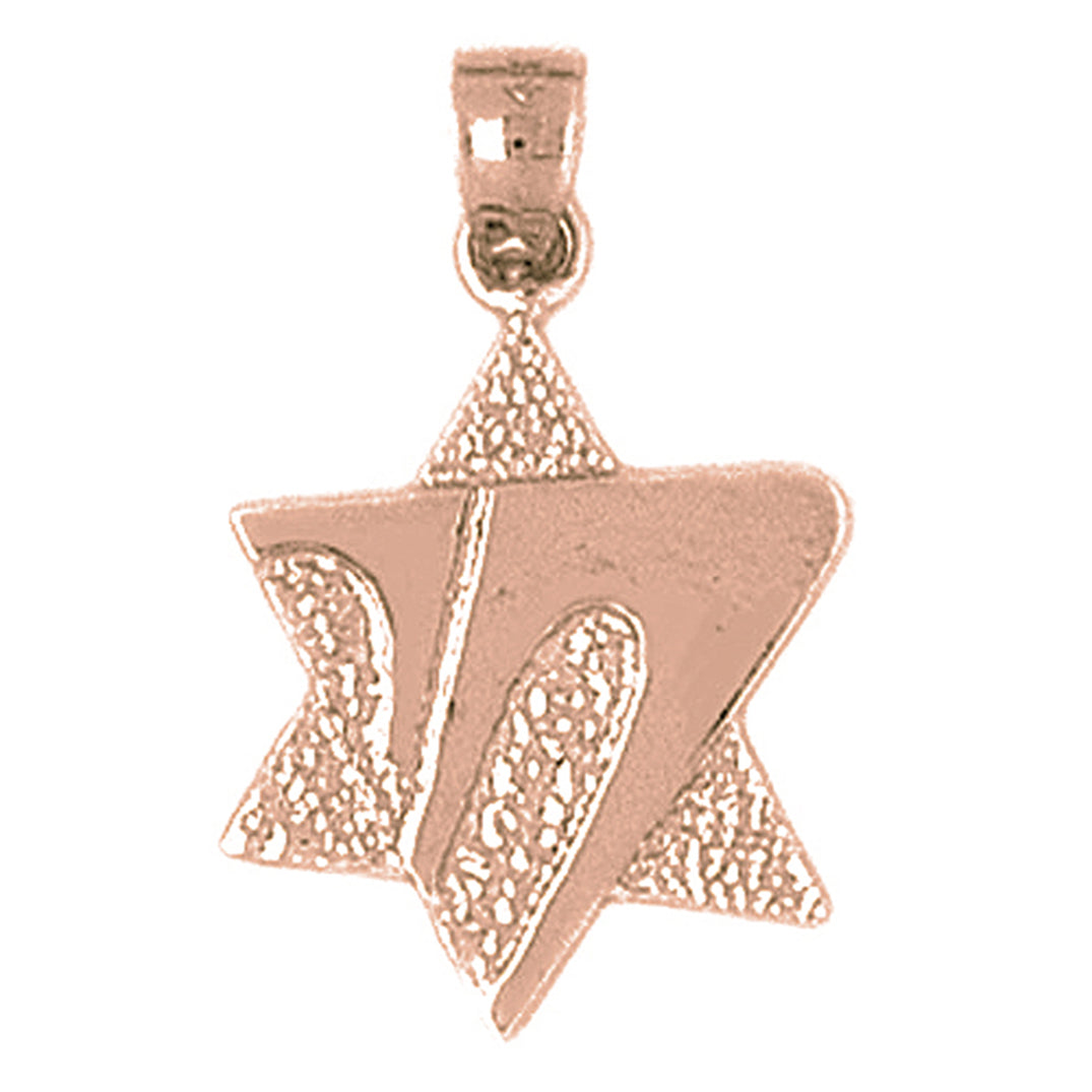 14K or 18K Gold Star of David Pendant