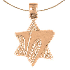 Colgante Estrella de David de Oro de 14K o 18K