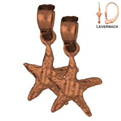 14K or 18K Gold Starfish Earrings