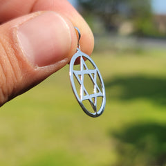 14K or 18K Gold Star of David in Circle Pendant