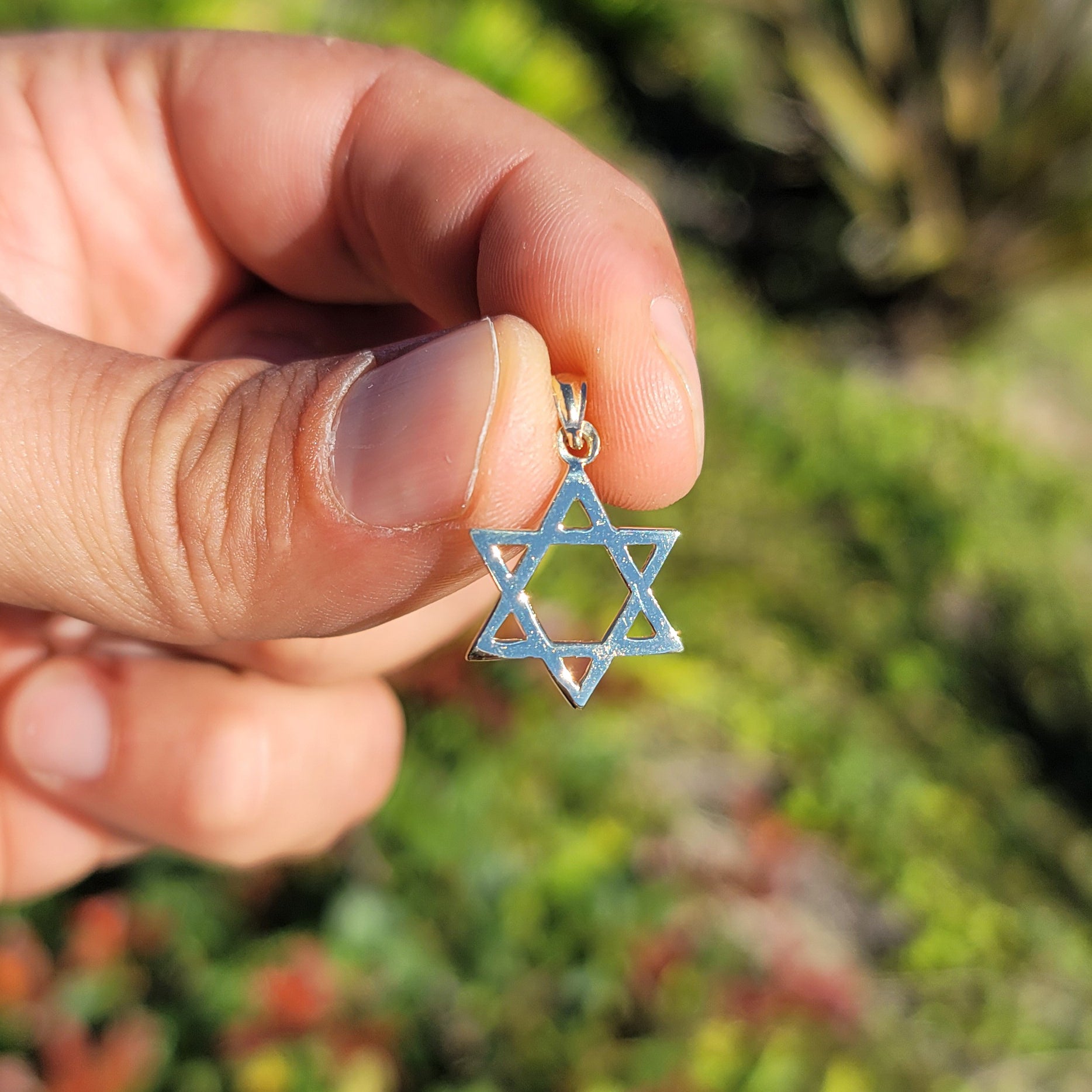 14K or 18K Gold Star of David Pendant