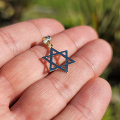 Colgante Estrella de David de Oro de 14K o 18K