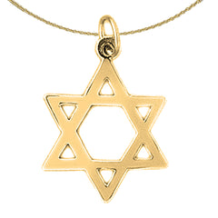 Colgante Estrella de David de Oro de 14K o 18K