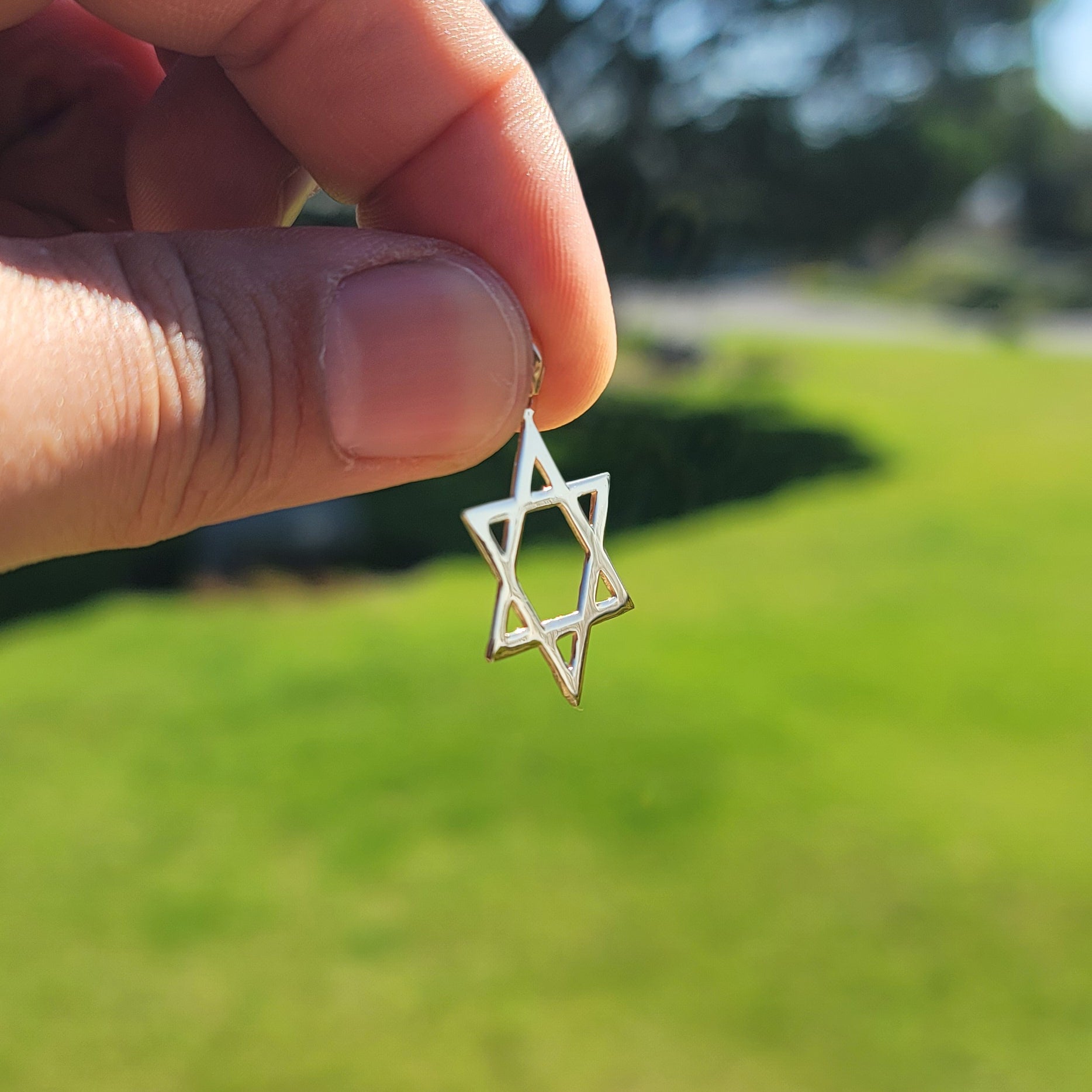 14K or 18K Gold Star of David Pendant