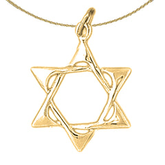 Colgante Estrella de David de Oro de 14K o 18K
