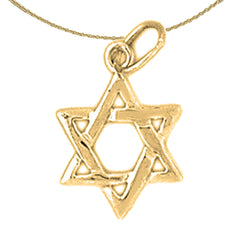 Colgante Estrella de David de Oro de 14K o 18K