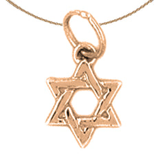 Colgante Estrella de David de Oro de 14K o 18K