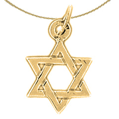 Colgante Estrella de David de Oro de 14K o 18K