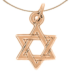 Colgante Estrella de David de Oro de 14K o 18K