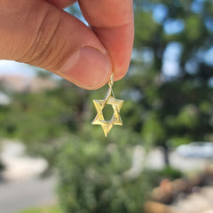 14K or 18K Gold Star of David Pendant