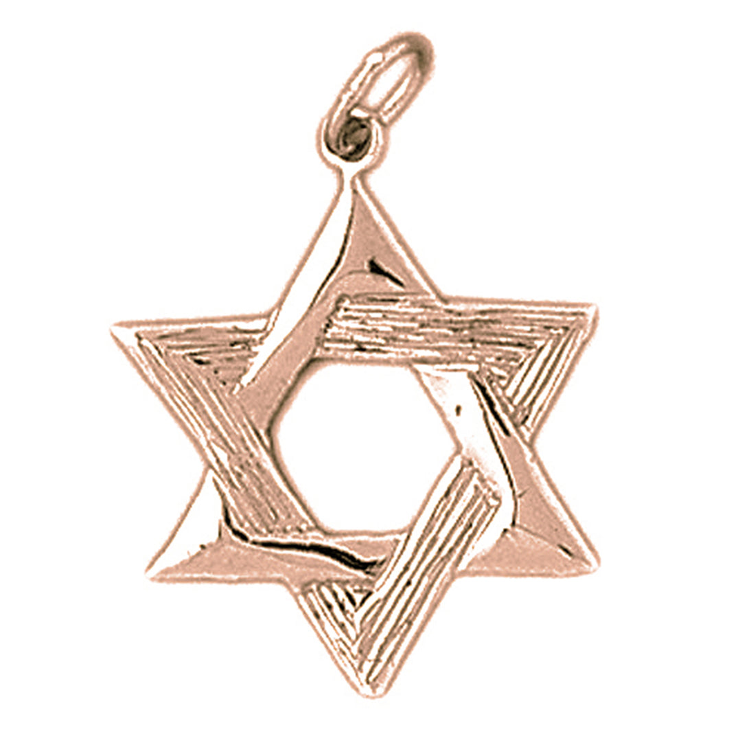 14K or 18K Gold Star of David Pendant