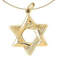 Colgante Estrella de David de Oro de 14K o 18K