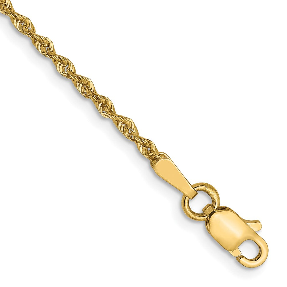14K Yellow Gold 1.6mm Solid Regular Rope Chain