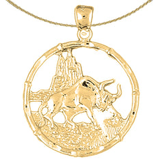 10K, 14K or 18K Gold Chinese Zodiacs -Tiger Pendant