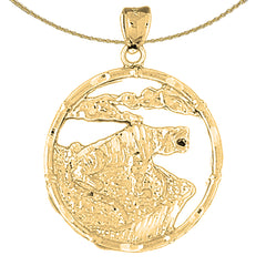 Zodíacos chinos de oro de 10K, 14K o 18K - Colgante Conejo
