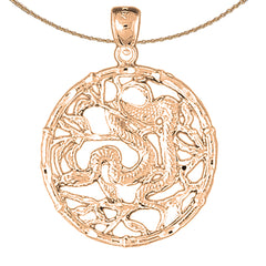 10K, 14K or 18K Gold Chinese Zodiacs - Snake Pendant