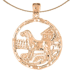 10K, 14K or 18K Gold Chinese Zodiacs - Dog Pendant
