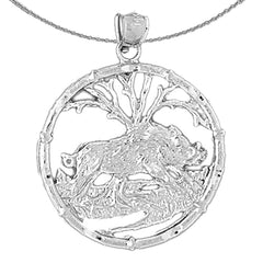 10K, 14K oder 18K Gold Chinesische Tierkreiszeichen - Eberanhänger