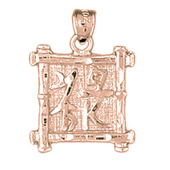 10K, 14K or 18K Gold Chinese Zodiacs - Rich Pendant