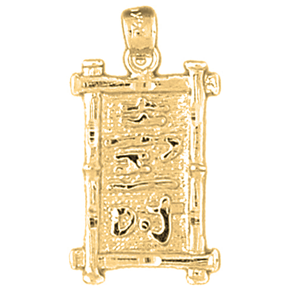 10K, 14K or 18K Gold Chinese Zodiacs - Longevity Pendant