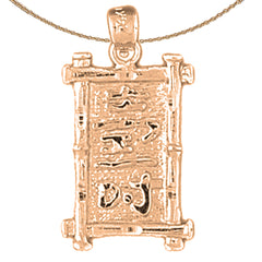 10K, 14K or 18K Gold Chinese Zodiacs - Longevity Pendant