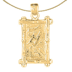 10K, 14K or 18K Gold Chinese Zodiacs - Patience Pendant