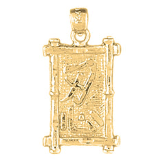 10K, 14K or 18K Gold Chinese Zodiacs - Patience Pendant