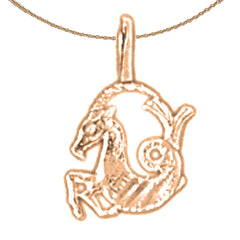 Zodíaco de Oro de 14K o 18K - Colgante Capricornio