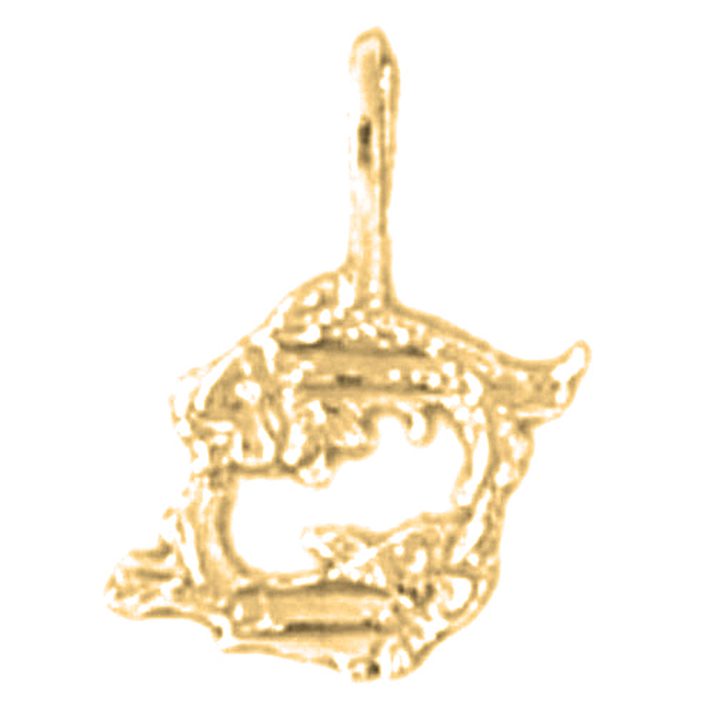 14K or 18K Gold Zodiac - Pisces Pendant