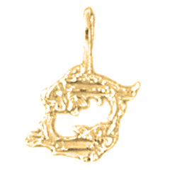 14K or 18K Gold Zodiac - Pisces Pendant