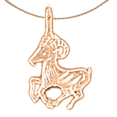 14K or 18K Gold Zodiac - Aries Pendant