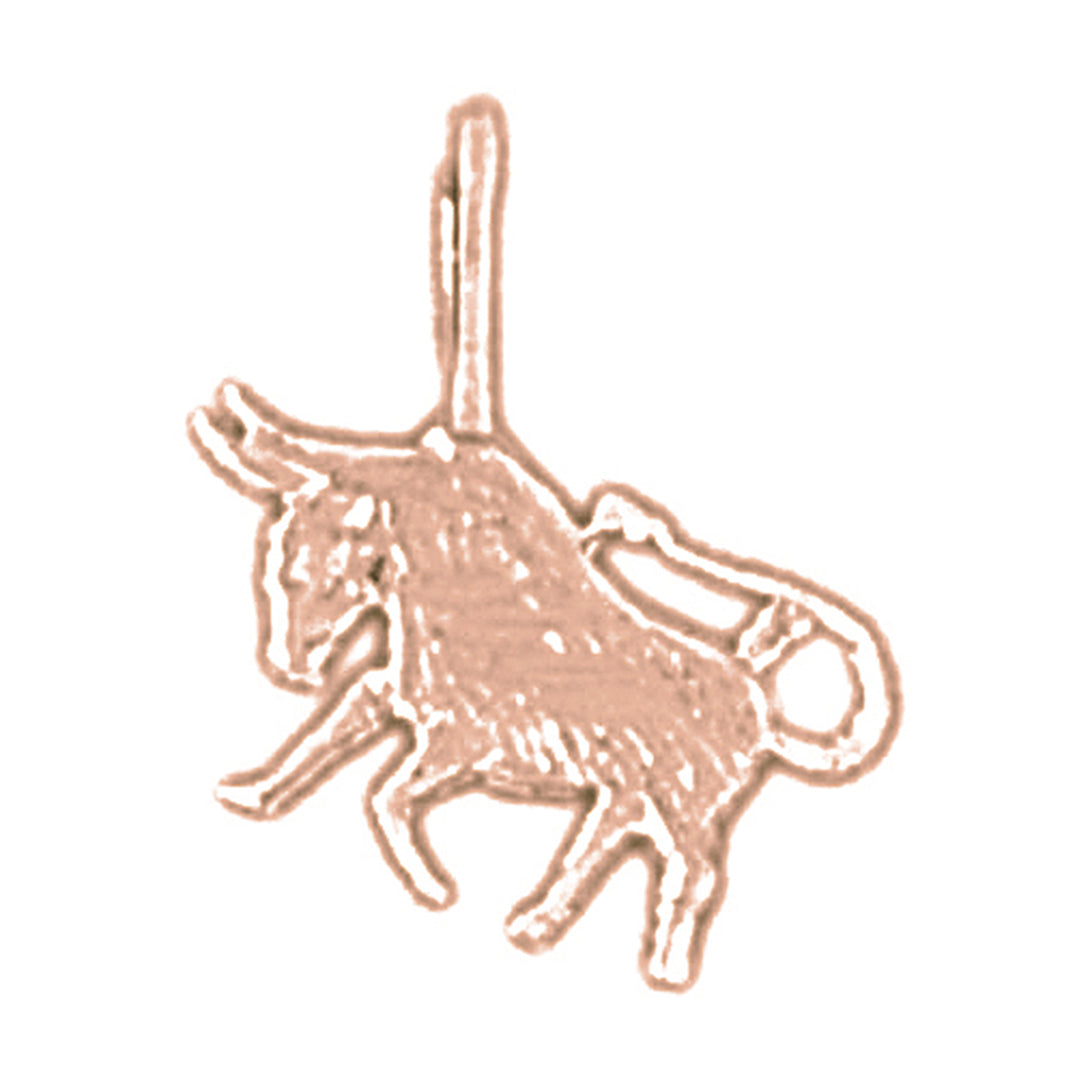 14K or 18K Gold Zodiac - Taurus Pendant